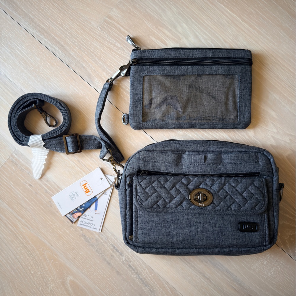 Lug Switch Crossbody & Peekaboo Set (Heather Grey) - Picture 2 of 6